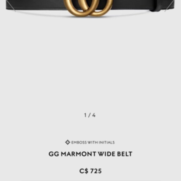 Gucci Belt- Marmont Wide - Picture 4 of 4